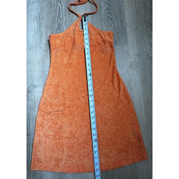 Hollister|Terry Cloth Stretch Mini Dress|Orange|NWOT|SZ XS - Picture 4 of 8